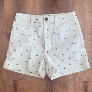 Madewell strawberry shorts